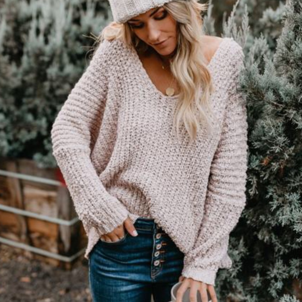 NWT VICI Oversized Soft Blush Sweater Size M/L